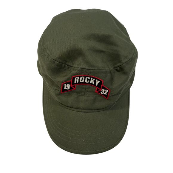 Rocky Hat Cap Stretch Fitted One Size Mens Green Army Cadet 1932 patch front - Picture 1 of 11